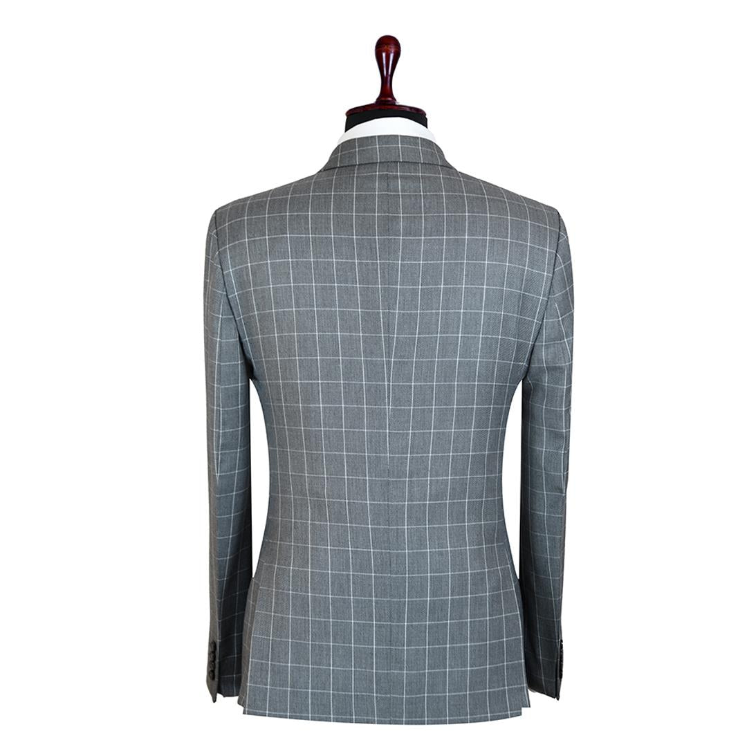 Castle Peer Light grey plaid Suit