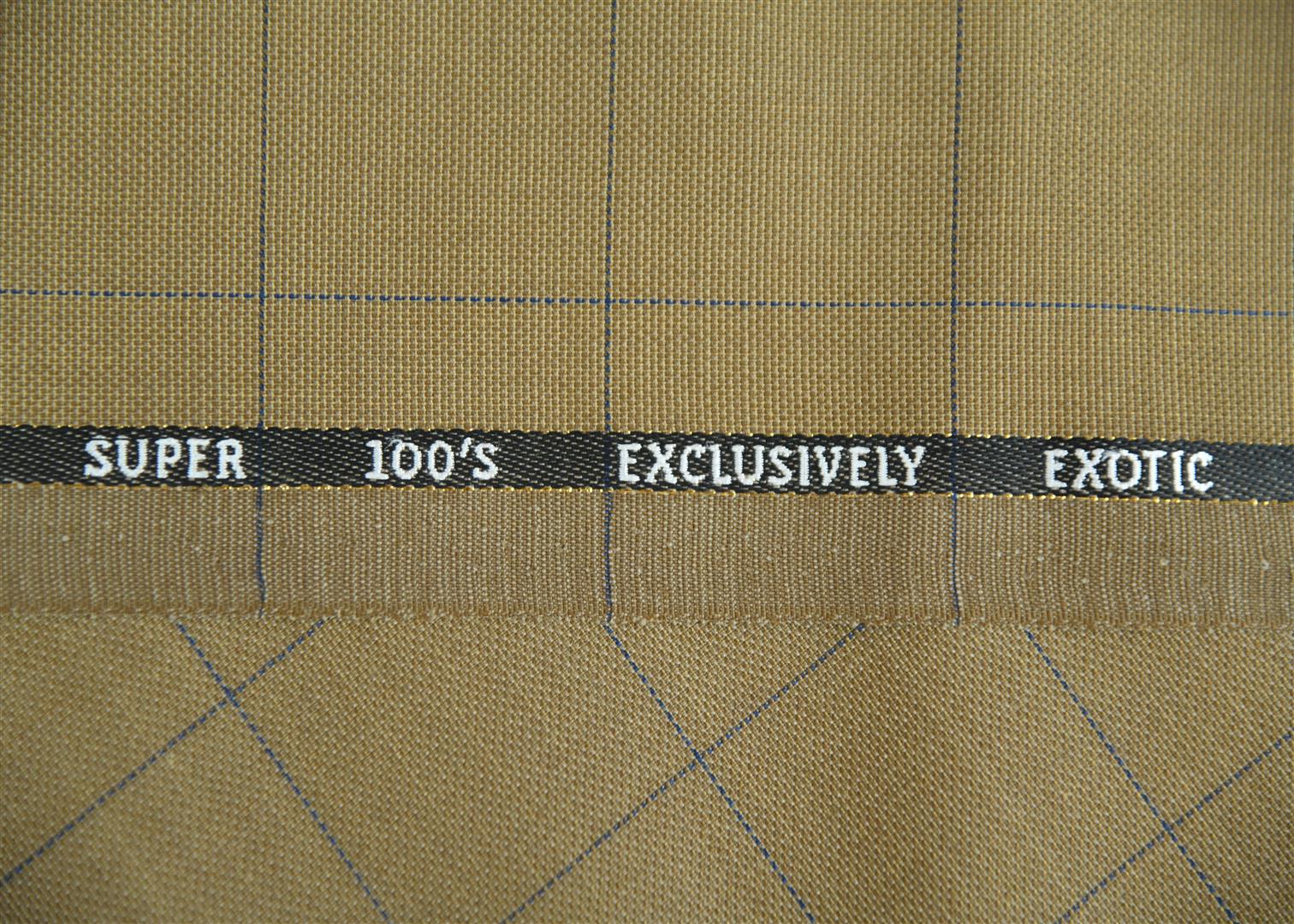 Inoa Tan Brown Plaid Suit