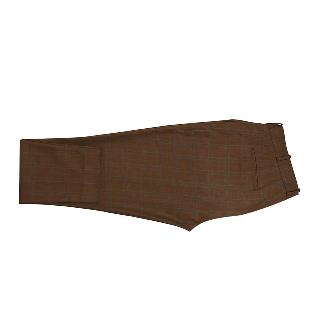 Mocha Men's Brown Plaid Suit