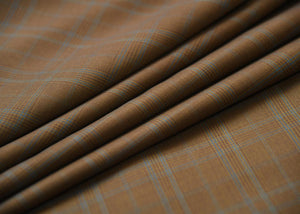 Mocha Men's Brown Plaid Suit