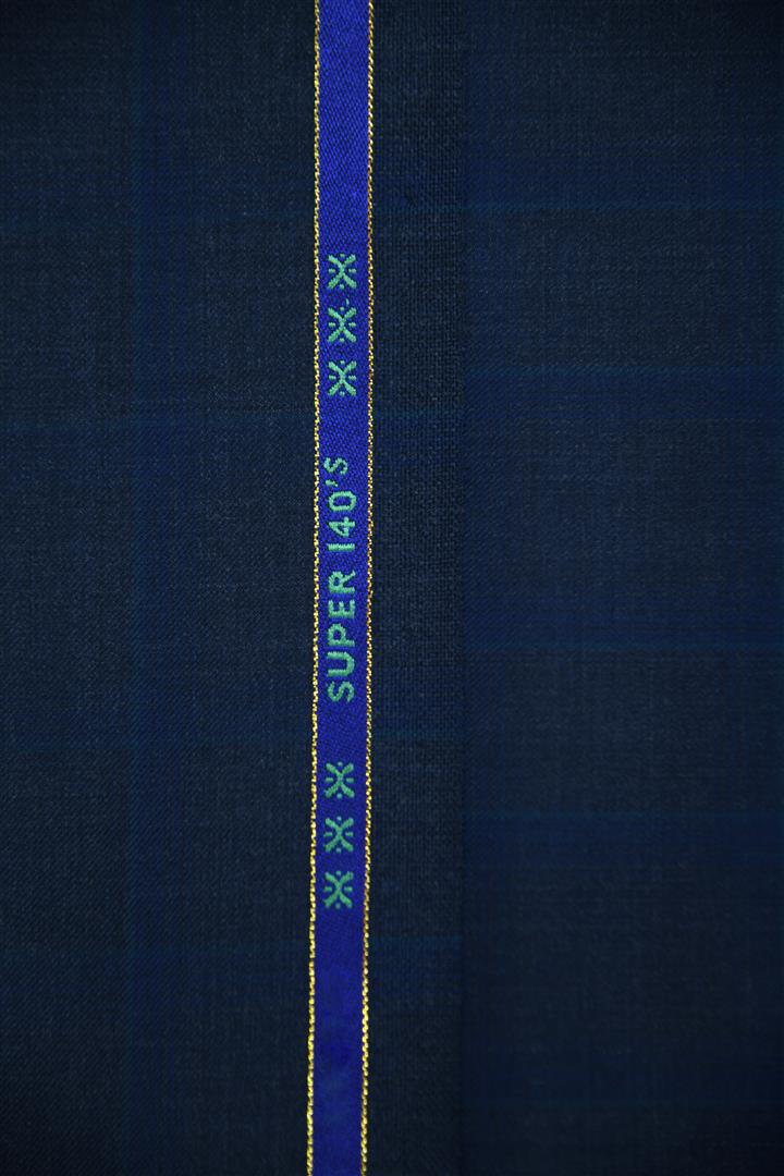 Regent Worsted Blue Plaid Suit