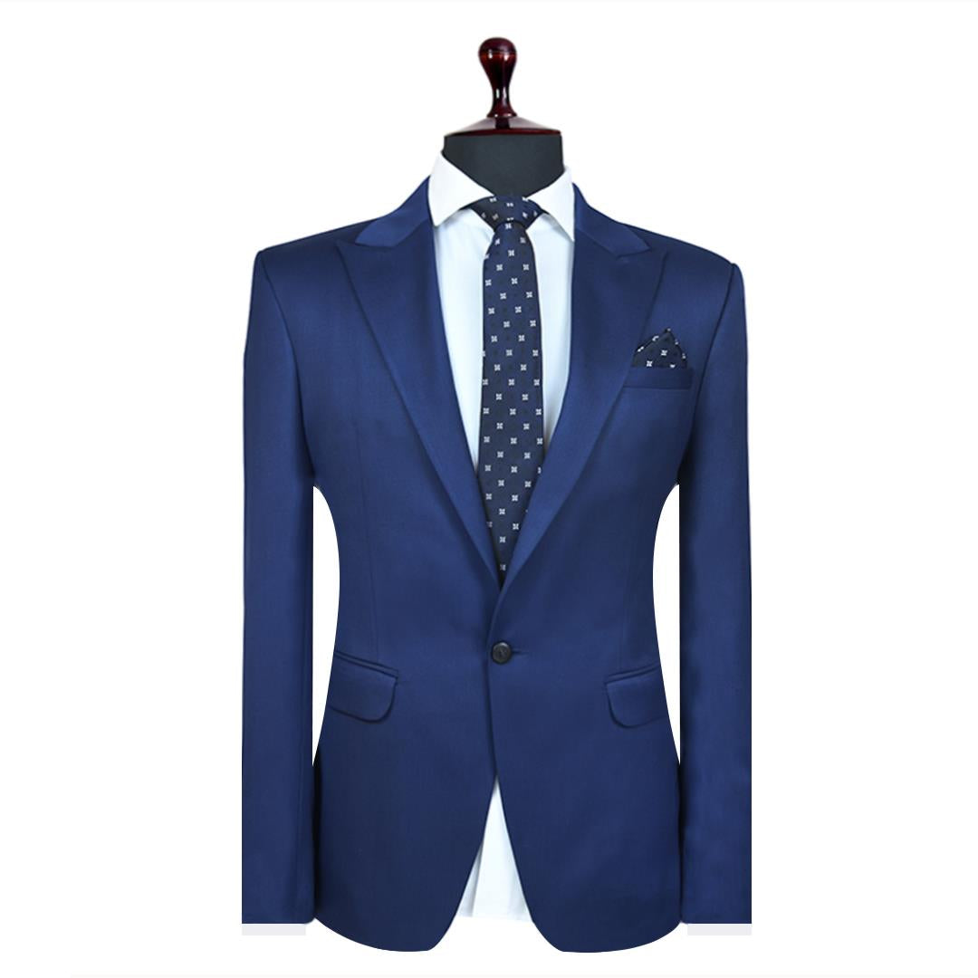 Buy Sapphire Blue Luxury Wedding Customized Suit Online