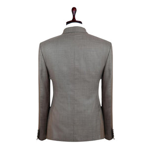 Wenge Mid Brown Sharkskin Suit